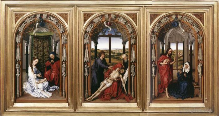 Rogier van der Weyden Ölgemälde - Maria-Altarbild Miraflores-Altarbild