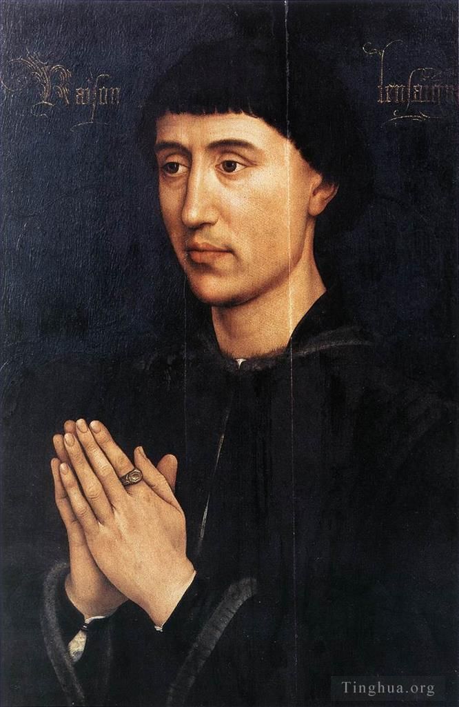 Rogier van der Weyden Ölgemälde - Porträt-Diptychon von Laurent Froimont, rechter Flügel