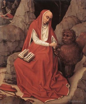 Rogier van der Weyden Werk - Der heilige Hieronymus und der Löwe