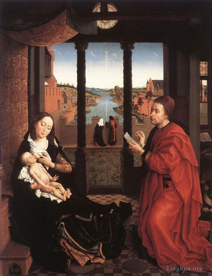Rogier van der Weyden Ölgemälde - Der heilige Lukas zeichnet ein Porträt der Madonna undatiert
