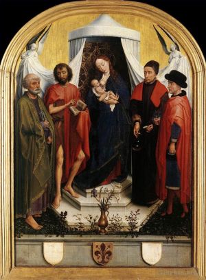 Rogier van der Weyden Werk - Jungfrau mit Kind und vier Heiligen