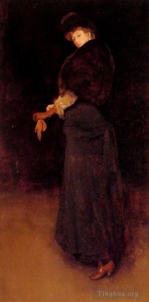 James Abbott McNeill Whistler Werk - Arrangement in Schwarz Die Dame im Gelb