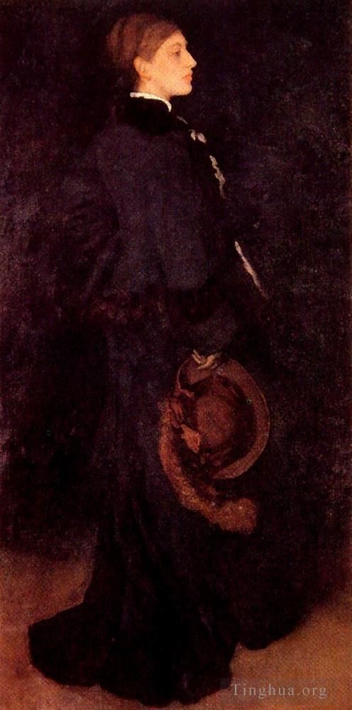 James Abbott McNeill Whistler Ölgemälde - Arrangement in Braun und Schwarz Porträt von Miss Rosa Corder