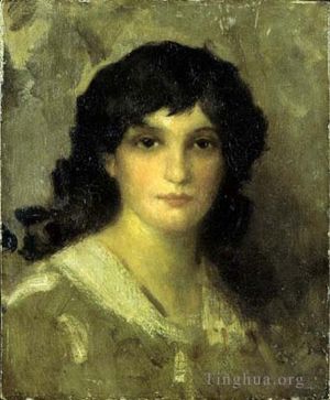 James Abbott McNeill Whistler Werk - James Abott McNeill Kopf einer jungen Frau