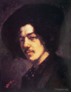 James Abbott McNeill Whistler Werk - Porträt von Whistler mit Hut