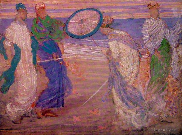 James Abbott McNeill Whistler Ölgemälde - Symphonie in Blau und Rosa