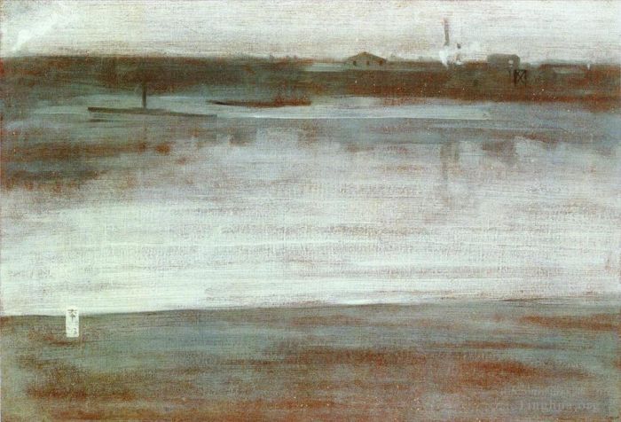 James Abbott McNeill Whistler Ölgemälde - Symphonie in der grauen Themse am frühen Morgen