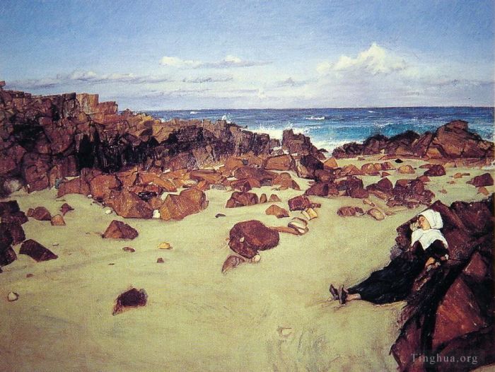 James Abbott McNeill Whistler Ölgemälde - Die Küste der Bretagne