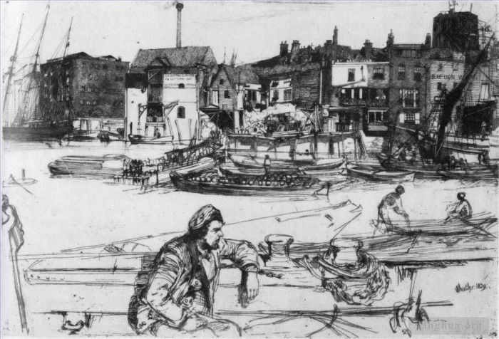 James Abbott McNeill Whistler Andere Malerei - Black Lion Wharf