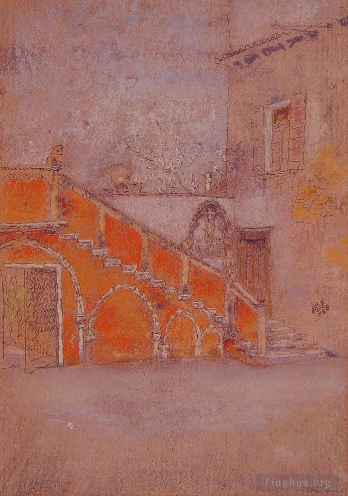 James Abbott McNeill Whistler Andere Malerei - Der Treppenhinweis in Rot