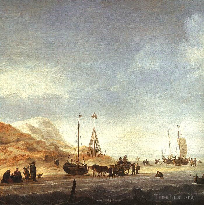 Willem van de Velde the Younger Ölgemälde - Strand