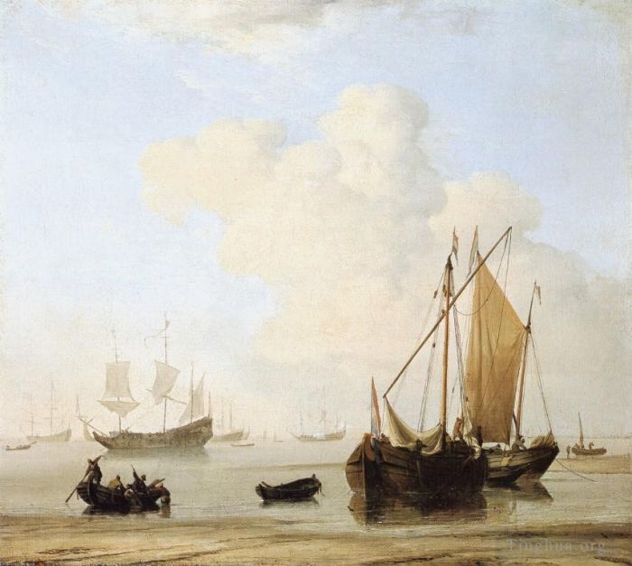 Willem van de Velde the Younger Ölgemälde - Ruhig