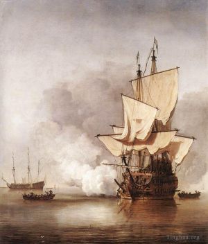 Willem van de Velde the Younger Werk - Der Kanonenschuss