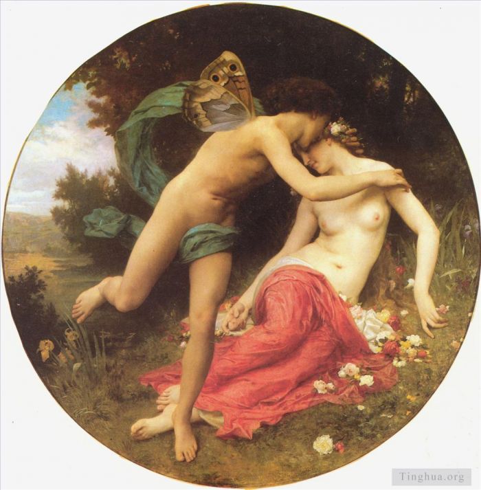 William-Adolphe Bouguereau Ölgemälde - Amor und Psyche