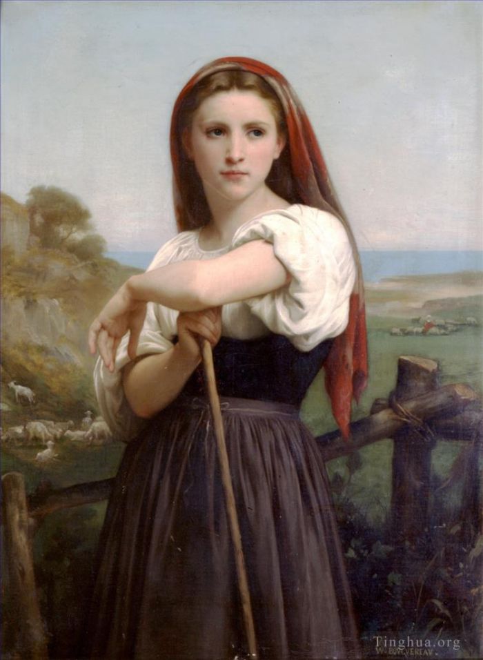 William-Adolphe Bouguereau Ölgemälde - Jeune Bergere 1868