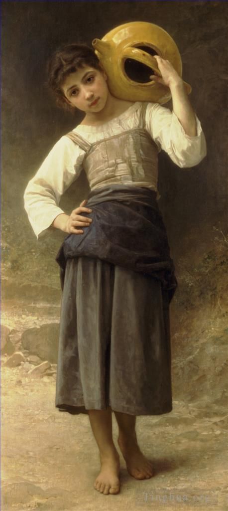 William-Adolphe Bouguereau Ölgemälde - Junges Mädchen a la Fontaine