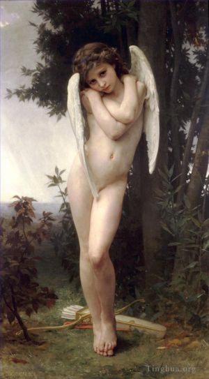 William-Adolphe Bouguereau Werk - LAmour mouille Realismus Engel
