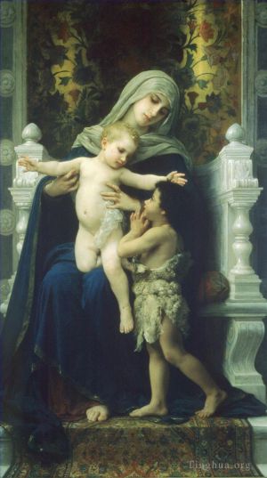 William-Adolphe Bouguereau Werk - La Vierge LEnfant Jesus und Saint Jean Baptiste2