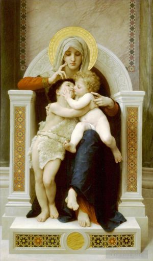 William-Adolphe Bouguereau Werk - La Vierge LEnfant Jesus und Saint Jean Baptiste