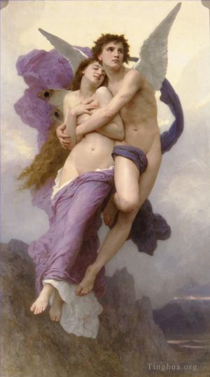 William-Adolphe Bouguereau Werk - Le ravissement de Psyche angel