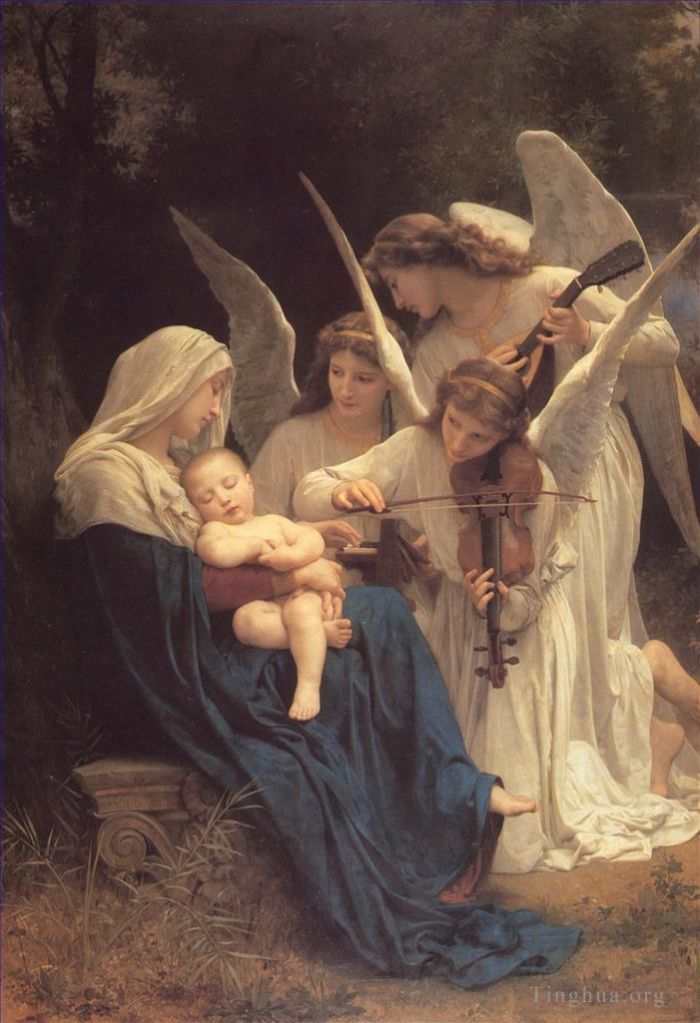 William-Adolphe Bouguereau Ölgemälde - Lied der Engel Realismus-Engel