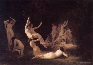 William-Adolphe Bouguereau Werk - Das Nymphäum