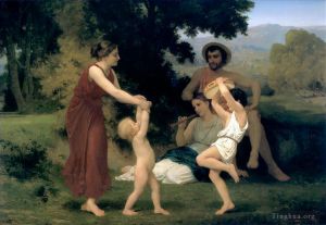 William-Adolphe Bouguereau Werk - Die pastorale Erholung 1868