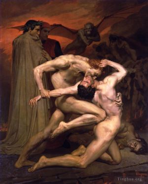 William-Adolphe Bouguereau Werk - Will8iam Dante und Virgile au Enfers