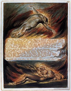 William Blake Werk - Die Herabkunft Christi