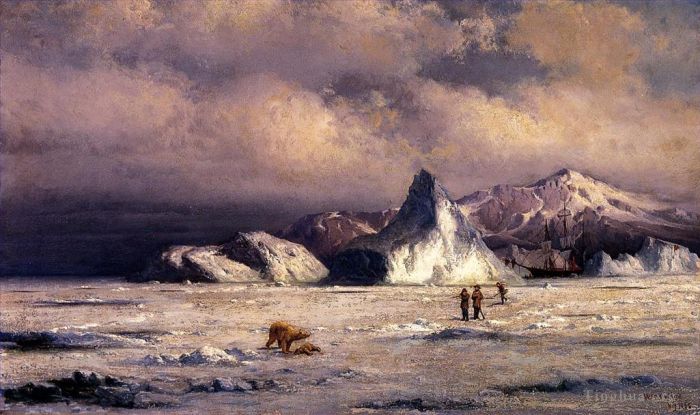 William Bradford Ölgemälde - Arktische Eindringlinge
