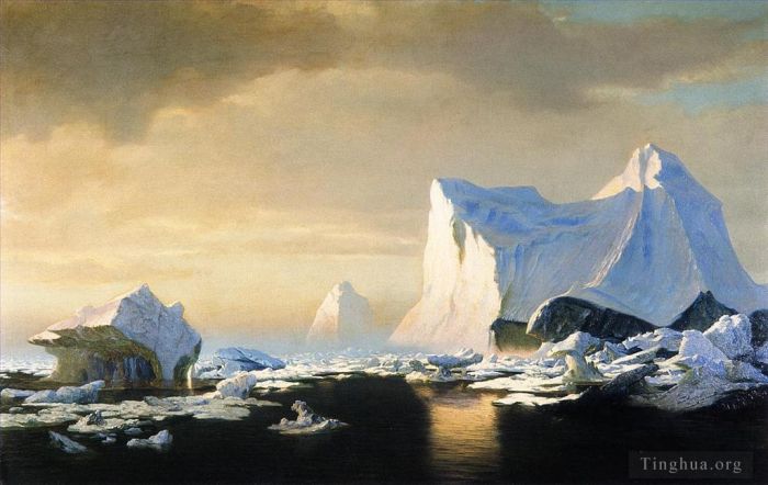 William Bradford Ölgemälde - Eisberge in der arktischen Meereslandschaft
