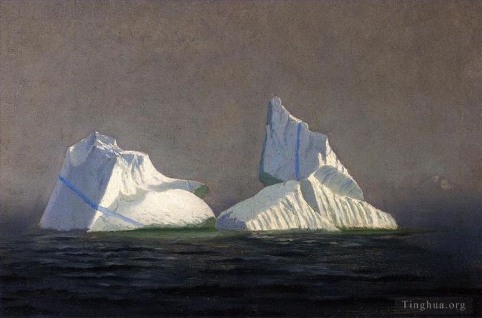 William Bradford Ölgemälde - Meereslandschaft mit Eisbergen