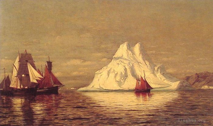 William Bradford Ölgemälde - Schiffe und Eisberg