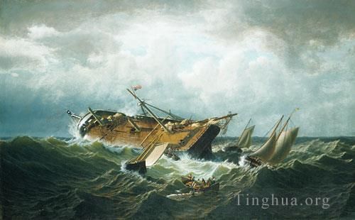 William Bradford Ölgemälde - Schiffbruch vor Nantucket