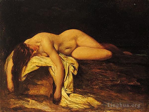 William Etty Ölgemälde - Nackte schlafende Frau