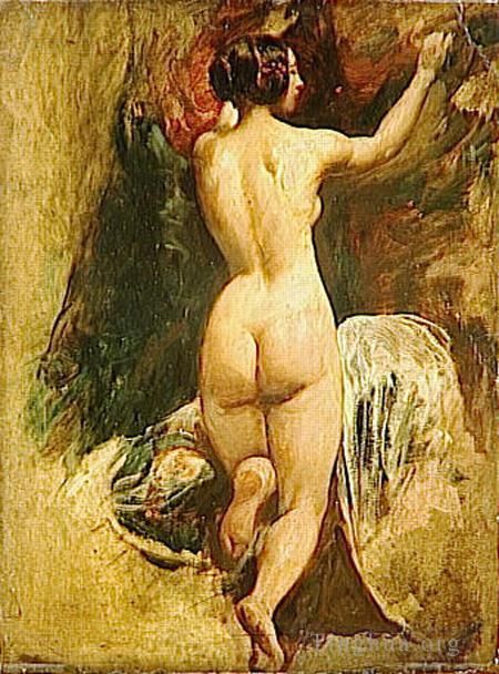 William Etty Ölgemälde - Nackte Frau von hinten