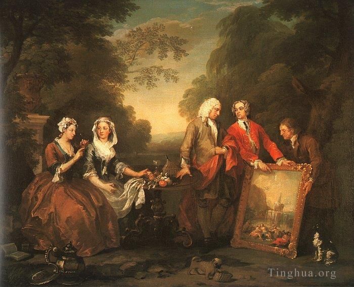 William Hogarth Ölgemälde - Die Fountaine-Familie