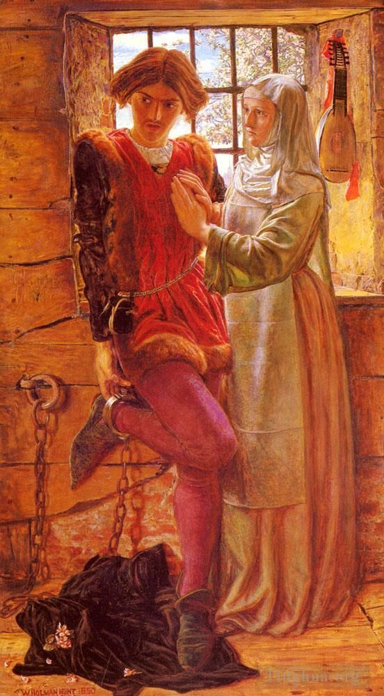 William Holman Hunt Ölgemälde - Claudio und Isabella