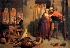 William Holman Hunt Werk - Die Flucht von Madeline und Porphyro während der Trunkenheit beim Reve