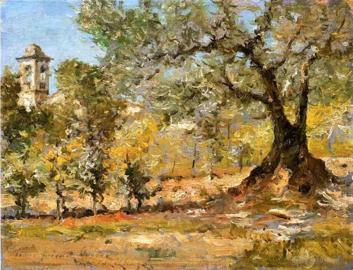 William Merritt Chase Ölgemälde - Olivenbäume Florenz