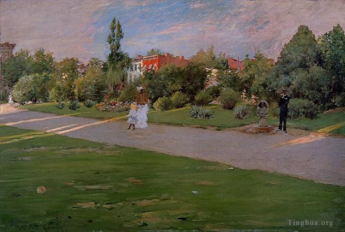 William Merritt Chase Ölgemälde - Park in Brooklyn 1887