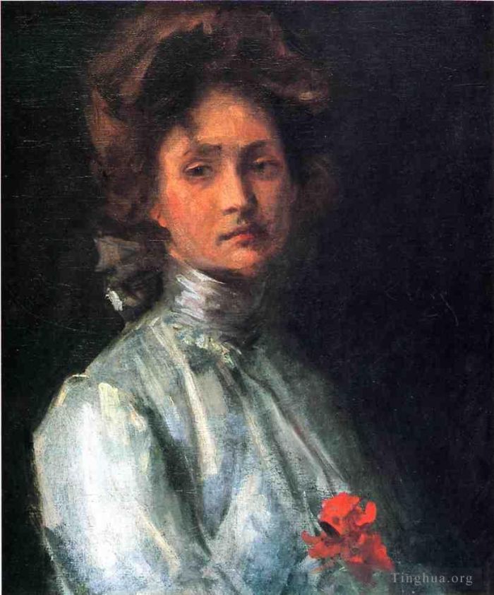 William Merritt Chase Ölgemälde - Porträt einer jungen Frau
