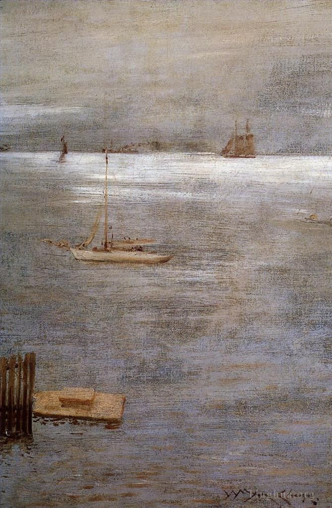 William Merritt Chase Ölgemälde - Segelboot vor Anker