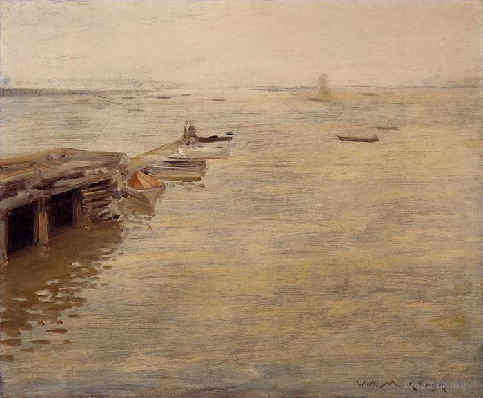 William Merritt Chase Ölgemälde - Seashore, auch bekannt als A Grey Day