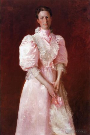 William Merritt Chase Werk - Studie in Pink, auch bekannt als Porträt von Frau Robert P McDougal