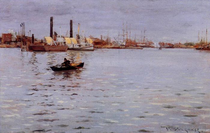 William Merritt Chase Ölgemälde - Der East River