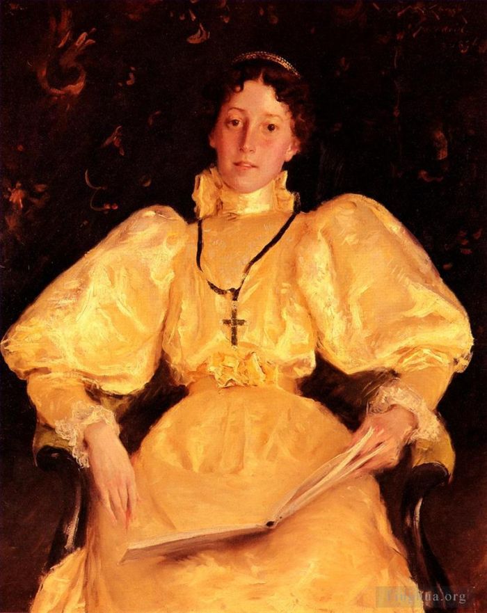 William Merritt Chase Ölgemälde - Die goldene Dame