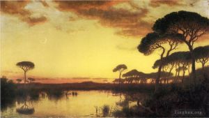 William Stanley Haseltine Werk - Sonnenuntergangsglühen Römische Campagna