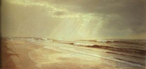 William Trost Richards Werk - Strand mit Sonne, die Wasser zieht