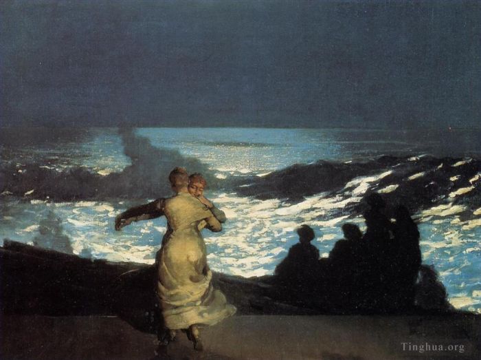 Winslow Homer Ölgemälde - Eine Sommernacht